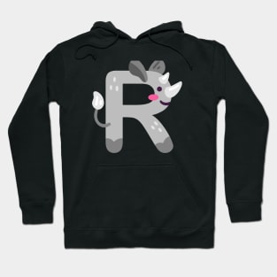 Letter R animal alphabet back to school Hoodie